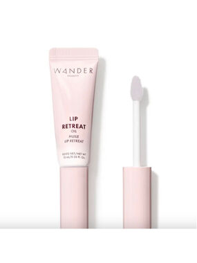 New Wander Beauty Oasis Glow Lip Oil, Clear Shimmer, No box